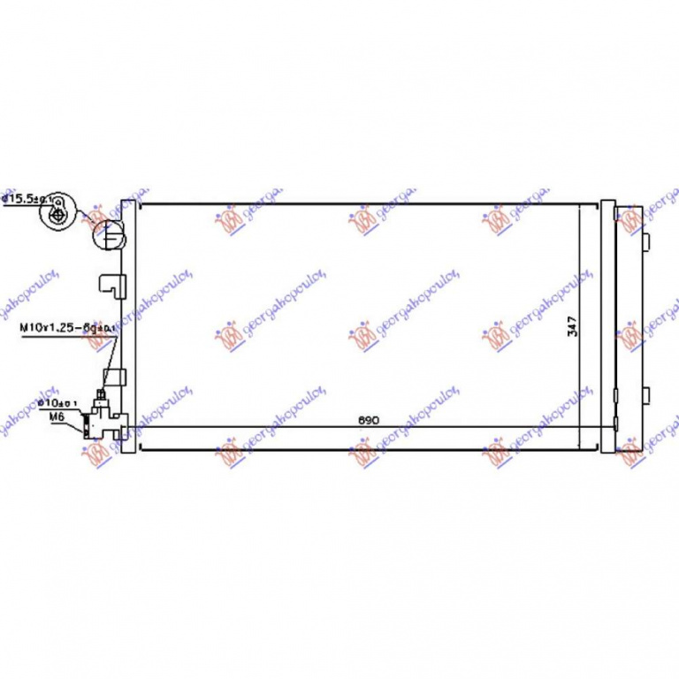 Radiator Apa - Renault Megane H/B - S.W. 2014 , 214100016r