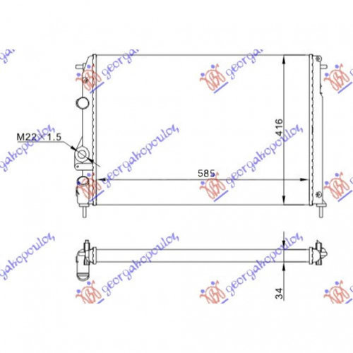 Radiator Apa - Renault Megane L/B 1999 , 7700425842