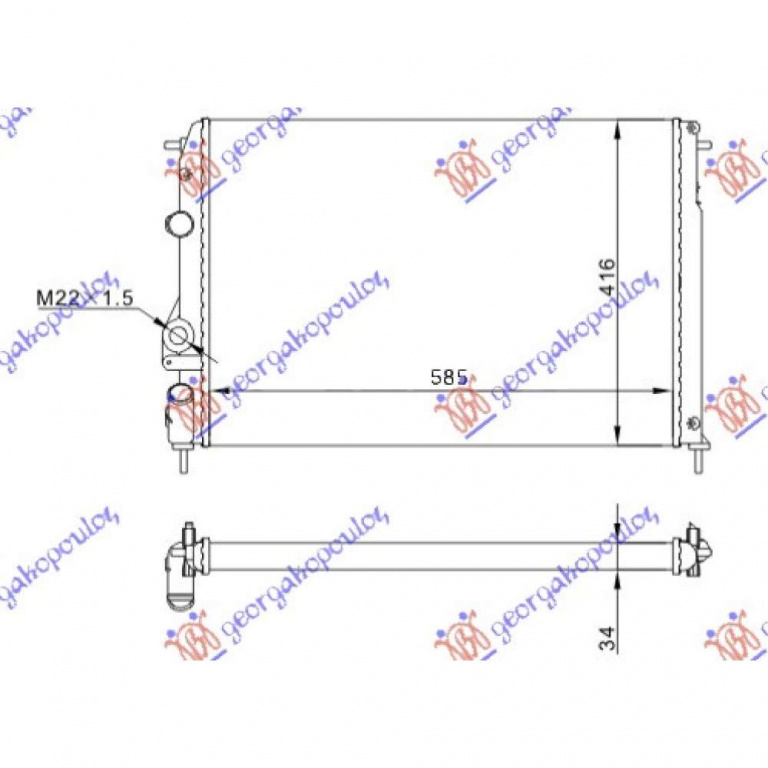Radiator Apa - Renault Megane Scenic 1999 , 7700425842