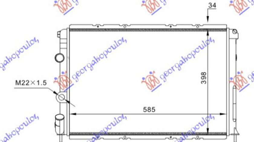 Radiator Apa - Renault Megane Sdn 1996 , 7700838133