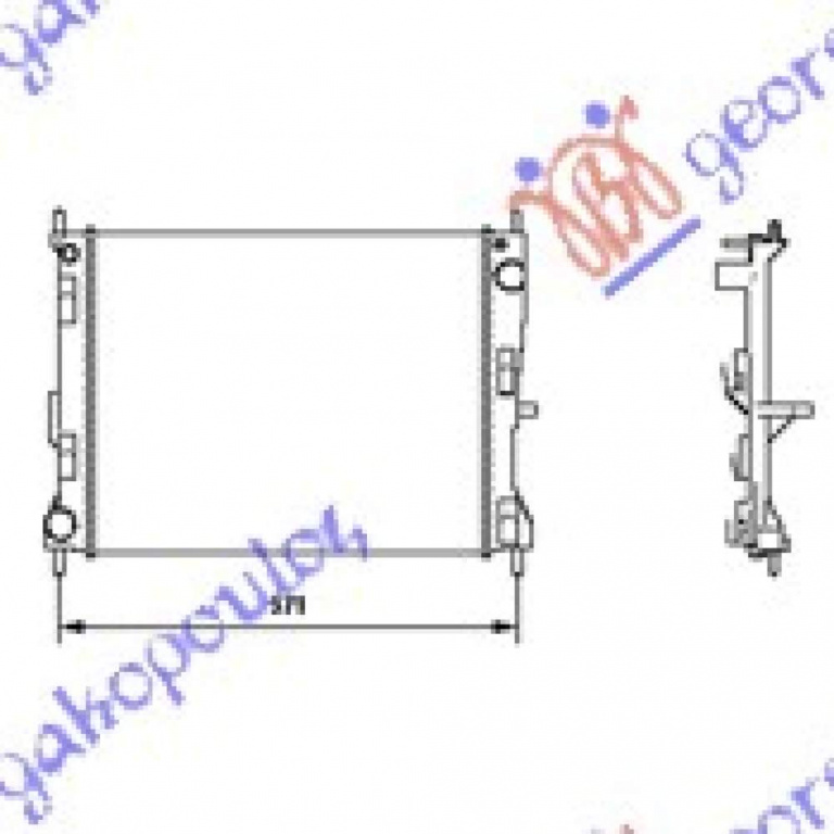 Radiator Apa - Renault Modus 2005 , 21410-Ay600