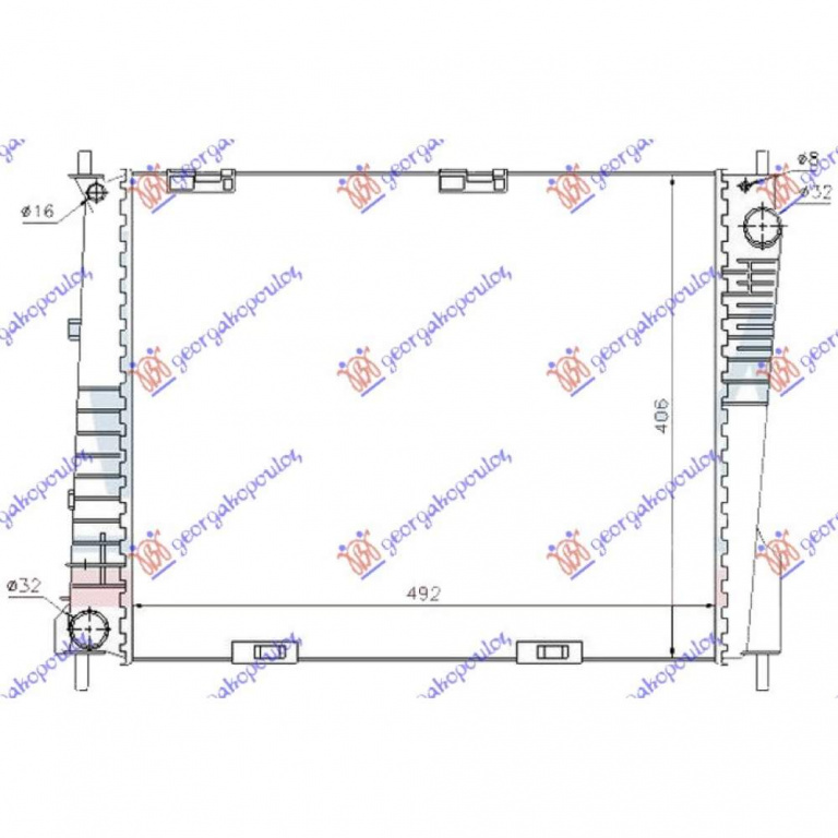Radiator Apa - Renault Modus 2008 , 21410-Ay600