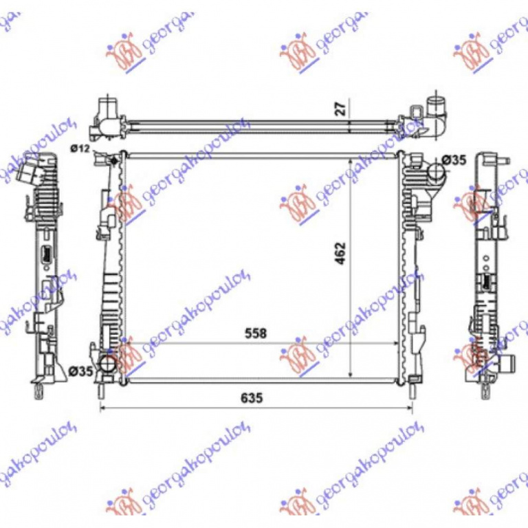 Radiator Apa - Renault Symbol 2013 , 214107326r