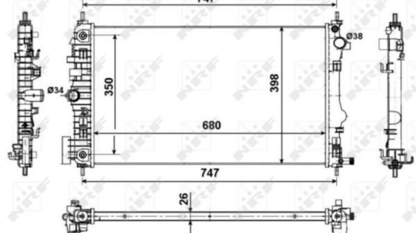 Radiator apa Saab 9-5 (YS3G) 2010-2012 #2 121148O