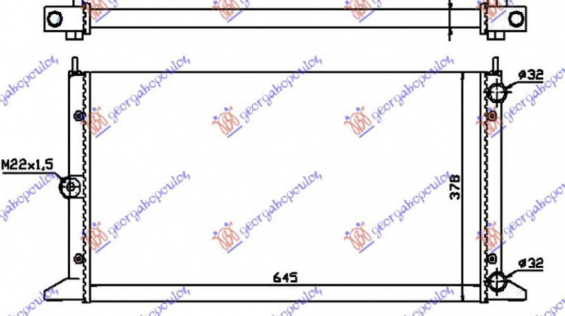 Radiator Apa - Seat Alhambra 1995 , 7258107