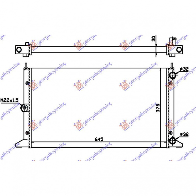 Radiator Apa - Seat Alhambra 1995 , 7258108