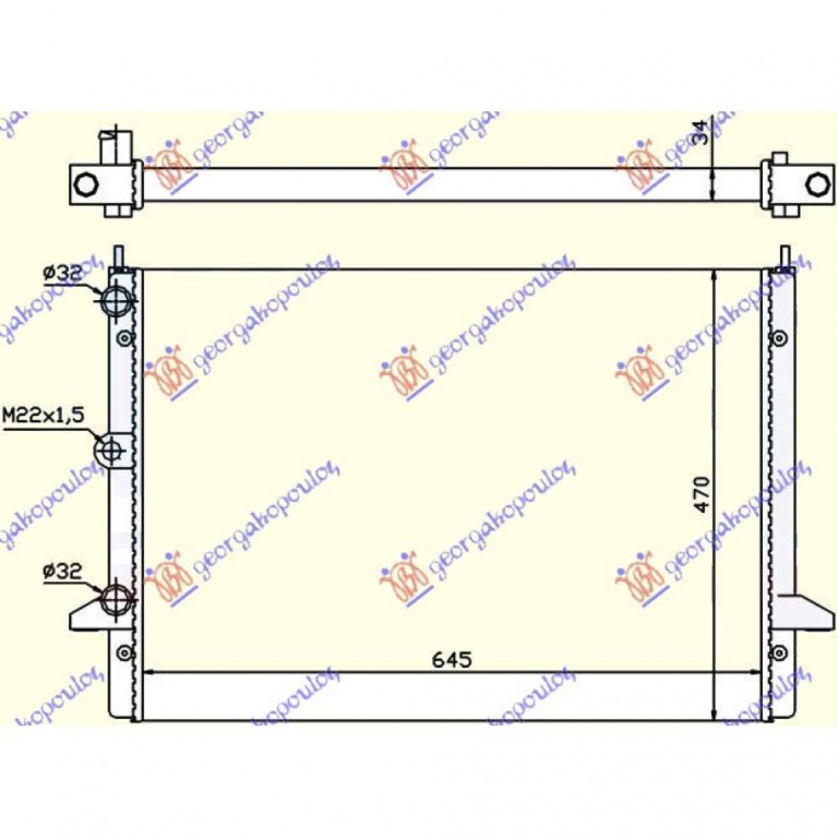 Radiator Apa - Seat Alhambra 1995 , 7258109