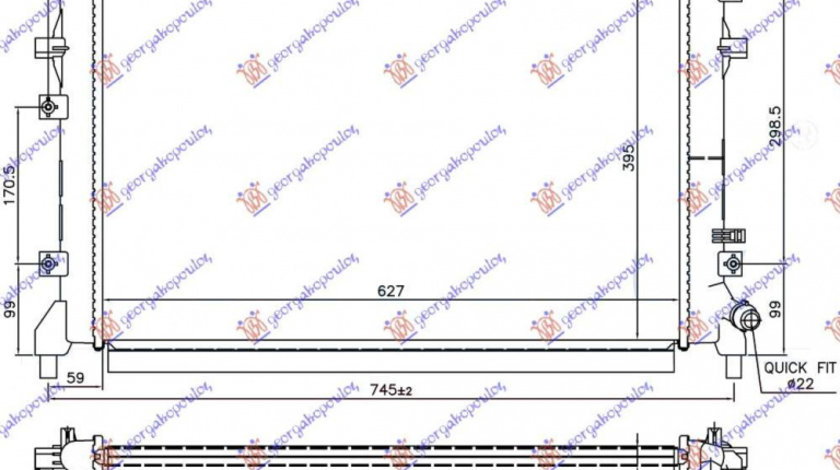 Radiator Apa - Seat Altea 2004 , 1k0121251l