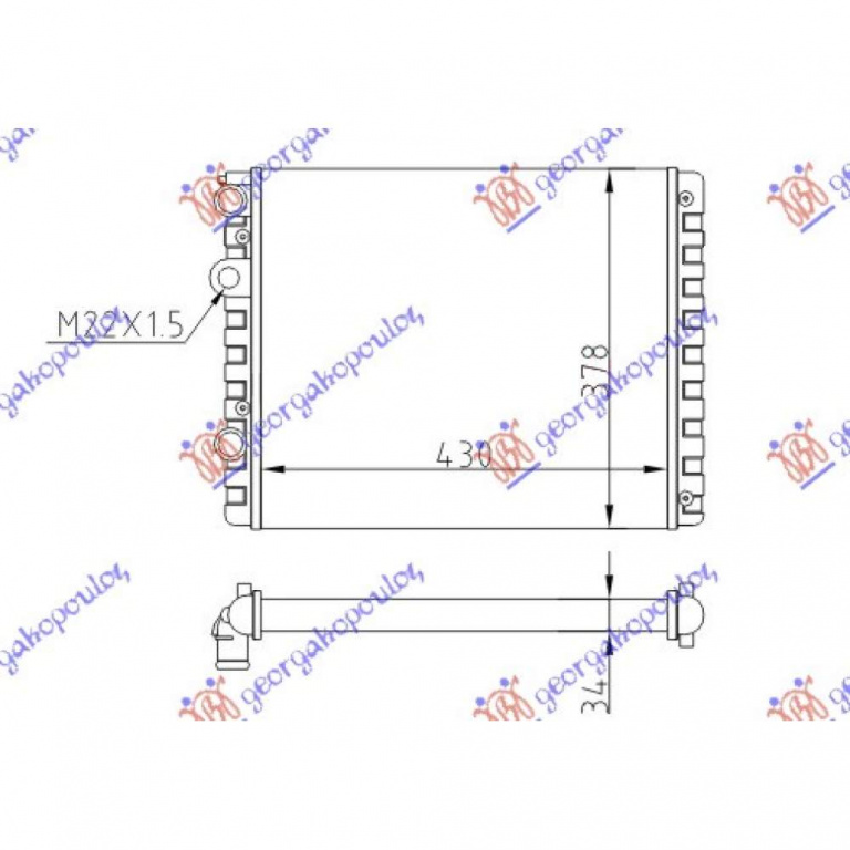 Radiator Apa - Seat Arosa 1997 , 6n0121253k