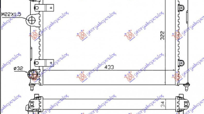 Radiator Apa - Seat Cordoba 1997 , 6k0121253j