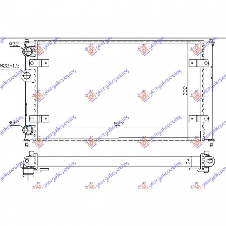 Radiator Apa - Seat Cordoba 1997 , 6k0121253k