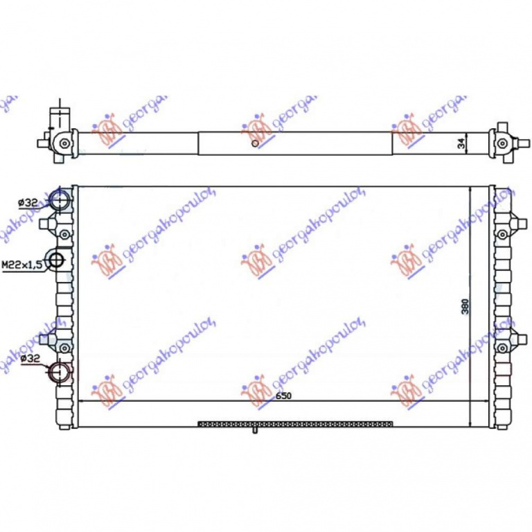 Radiator Apa - Seat Cordoba 1999 , 6k0121253bc