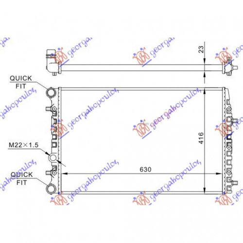 Radiator Apa - Seat Cordoba 2002 , 6q0121253r