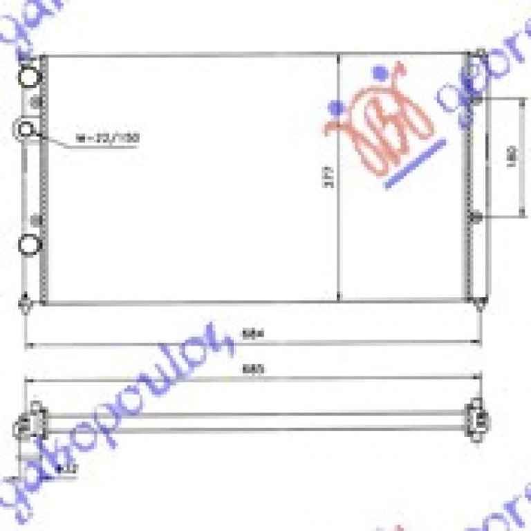 Radiator Apa - Seat Ibiza 1995 , 1hm121253d