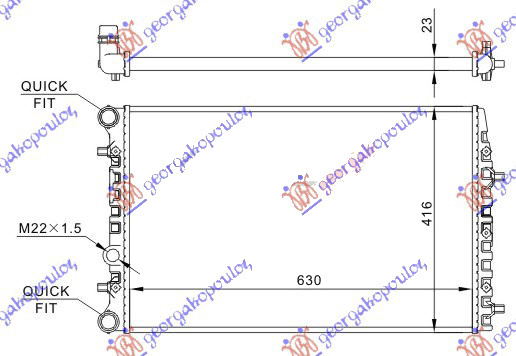 Radiator Apa - Seat Ibiza 2002 , 6q0121253r
