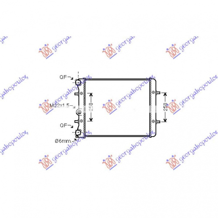 Radiator Apa - Seat Leon 1999 , 1j0121253ad