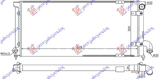 Radiator Apa - Seat Toledo 1991 , 1l0121253a
