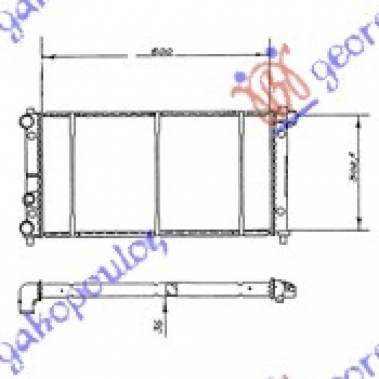 Radiator Apa - Seat Toledo 1991 , 1l0121253b