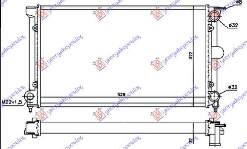 Radiator Apa - Seat Toledo 1991 , 1l0121253b