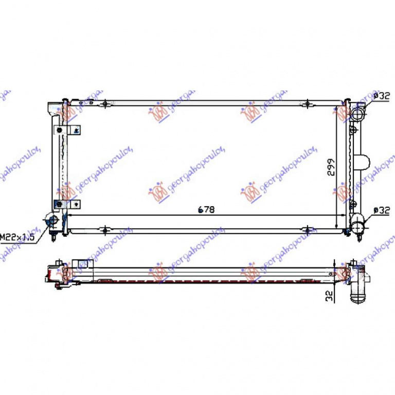 Radiator Apa - Seat Toledo 1995 , 1l0121253b