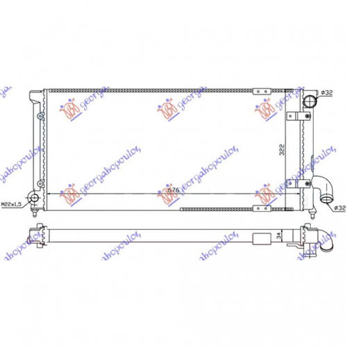 Radiator Apa - Seat Toledo 1995 , 1l0121253l