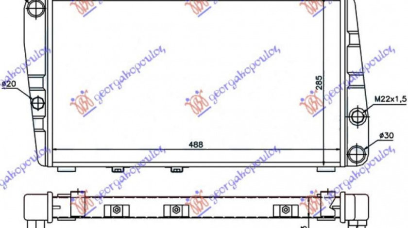 Radiator Apa - Skoda Favorit Pick-Up 1989 , 115610500