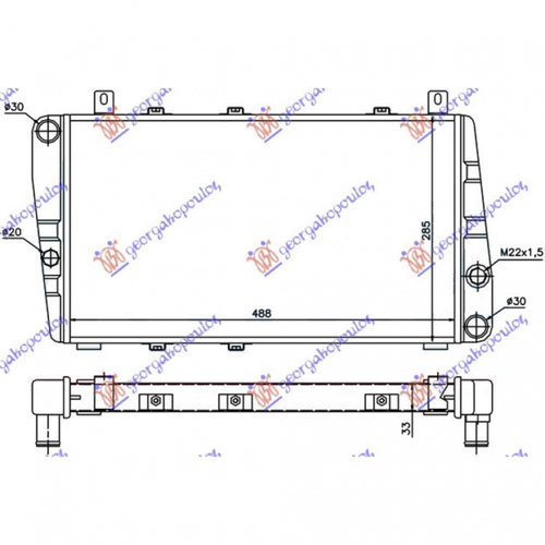 Radiator Apa - Skoda Favorit Pick-Up 1989 , 6u0121251