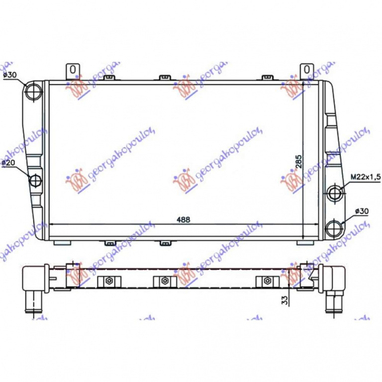 Radiator Apa - Skoda Felicia Pick-Up 1994 , 6u0121251