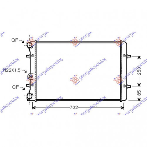 Radiator Apa - Skoda Octavia 4 1997 , 1j0121253g