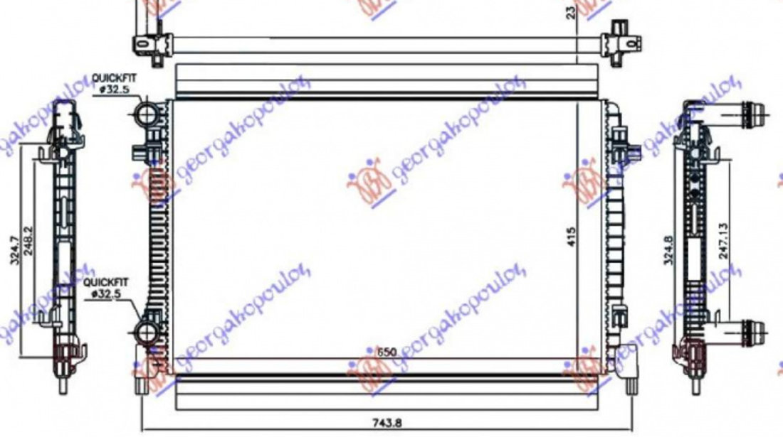 Radiator Apa - Skoda Octavia 6 2013 , 5q0121251t