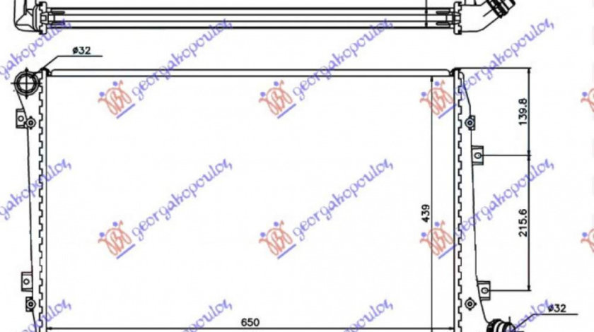 Radiator Apa - Skoda Superb 2013 , 1k0121251dp