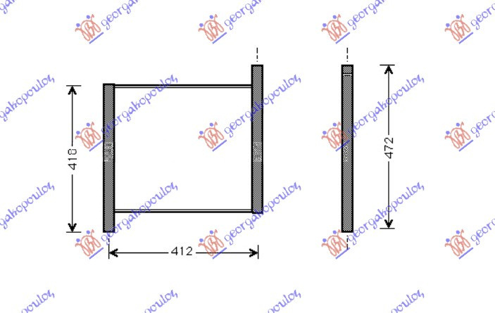 Radiator Apa - Smart Fortwo 1998 , 0003428v006