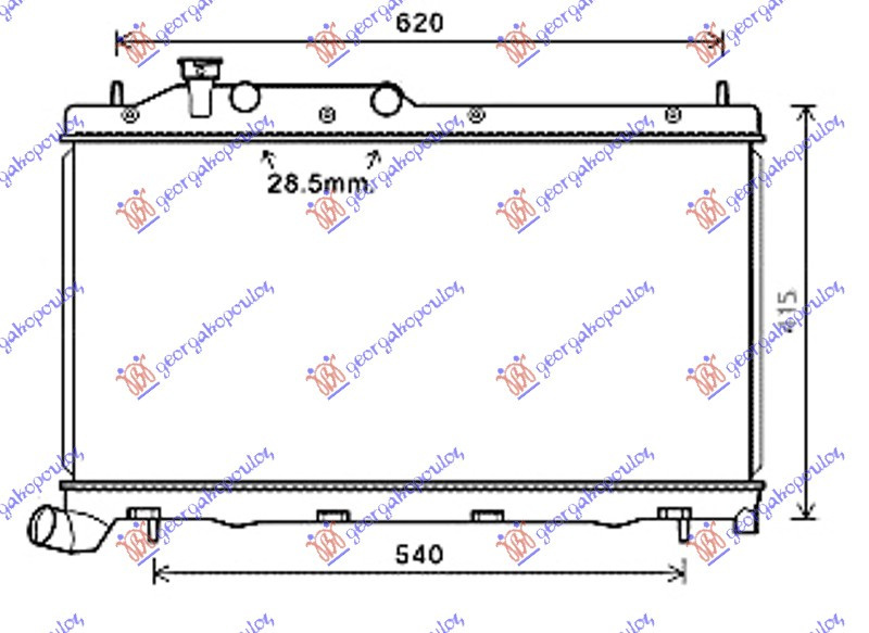 Radiator Apa - Subaru Forester 2008 , 45119-Ag080