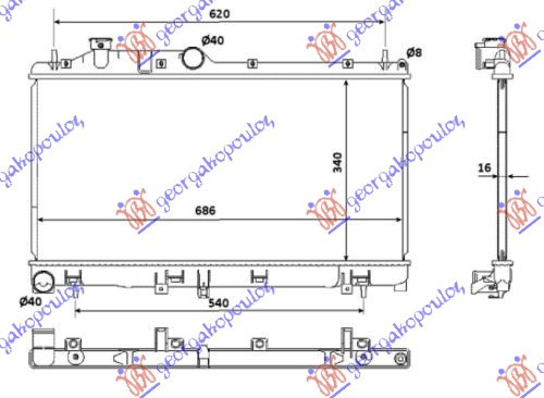 Radiator Apa - Subaru Impreza 2008 , 45119-Fg030