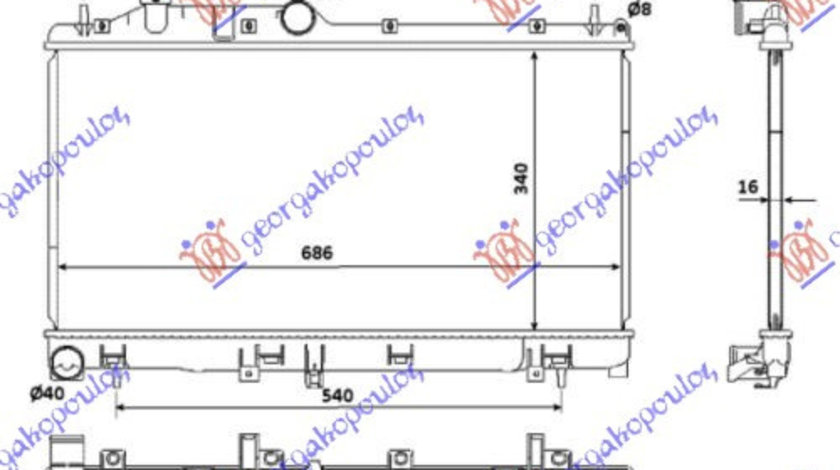 Radiator Apa - Subaru Impreza 2008 , 45119-Fg030