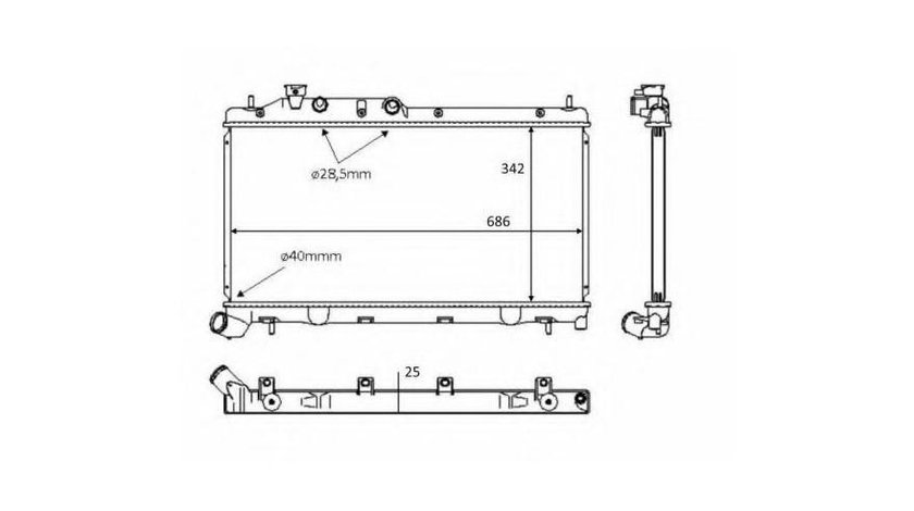 Radiator apa Subaru IMPREZA hatchback (GR, GH, G3) 2007-2016 #2 026M07