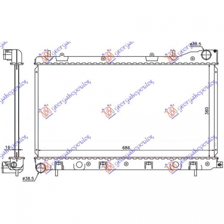 Radiator Apa - Subaru Justy G3x 2003 , 1300220