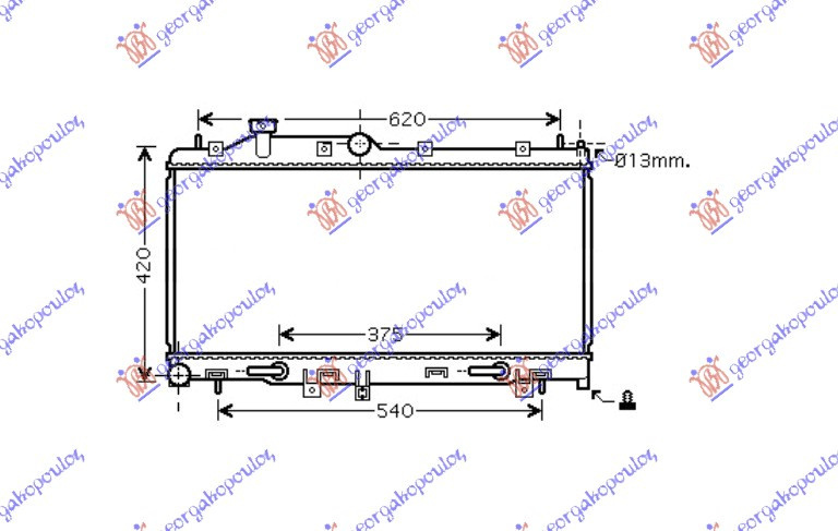 Radiator Apa - Subaru Legacy/Outback 2004 , 45111ag00a