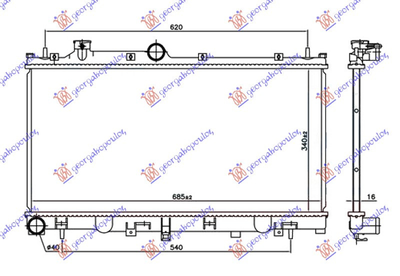 Radiator Apa - Subaru Legacy/Outback 2012 , 45119al060