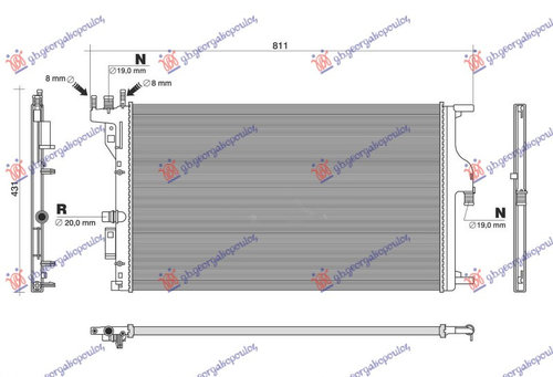Radiator apa suplimentar Dacia Duster 2 1.5 dCi 2018-2022 NOU 214107273R (650x395)