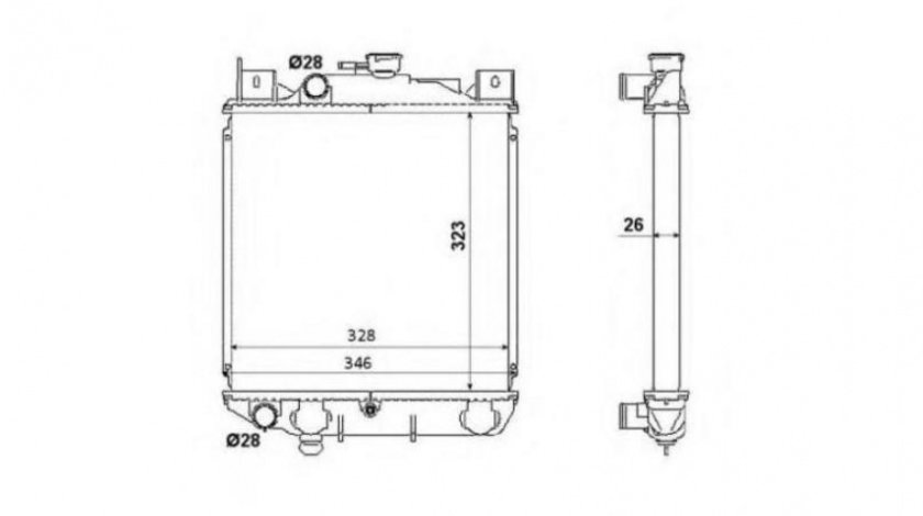 Radiator apa Suzuki SWIFT Cabriolet (SF413) 1991-1996 #2 01143030