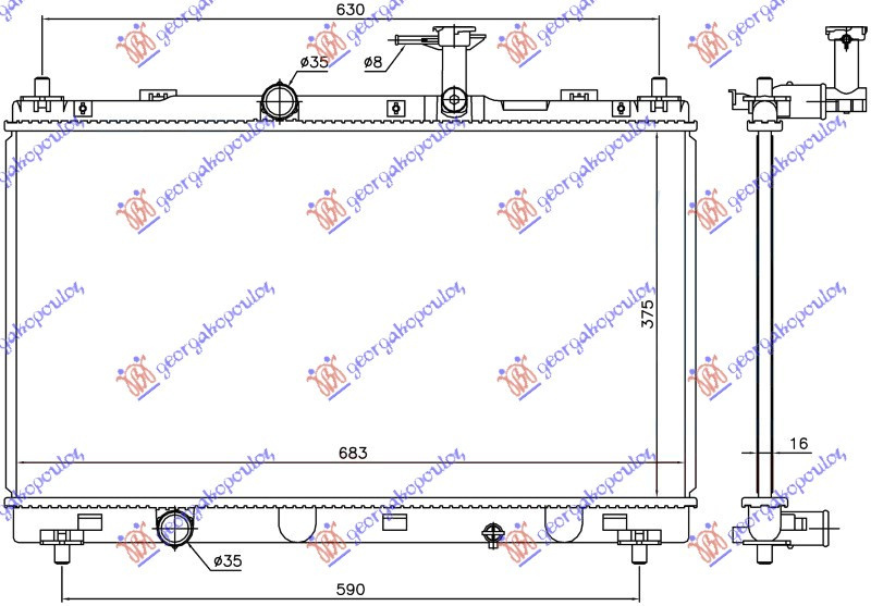 Radiator Apa - Suzuki Sx4 S-Cross 2013 , 1770061m00