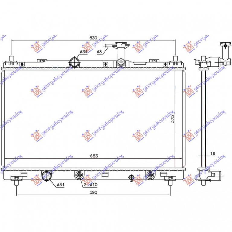 Radiator Apa - Suzuki Sx4 S-Cross 2016 , 1770061m10