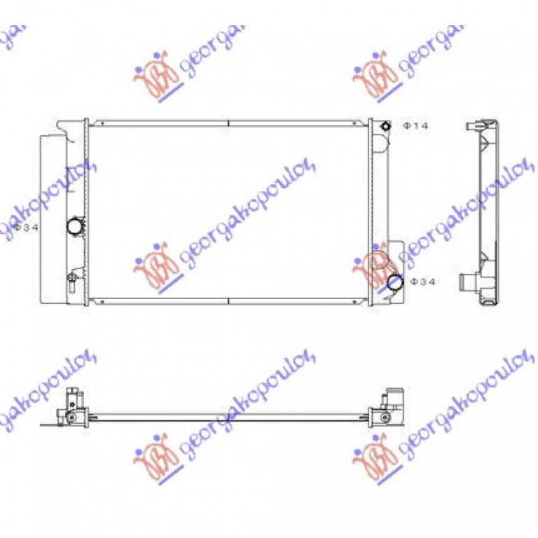 Radiator Apa - Toyota Auris 2010 , 16400-0d400