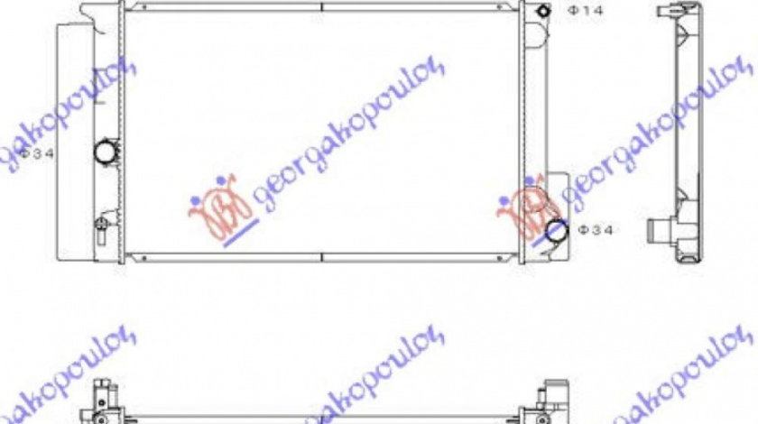 Radiator Apa - Toyota Auris 2010 , 16400-0d400