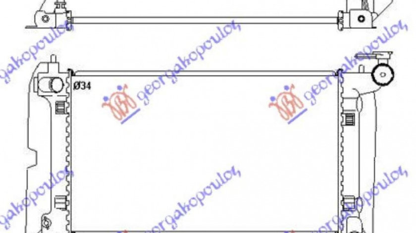 Radiator Apa - Toyota Avensis (T25) 2003 , 16400-0d210