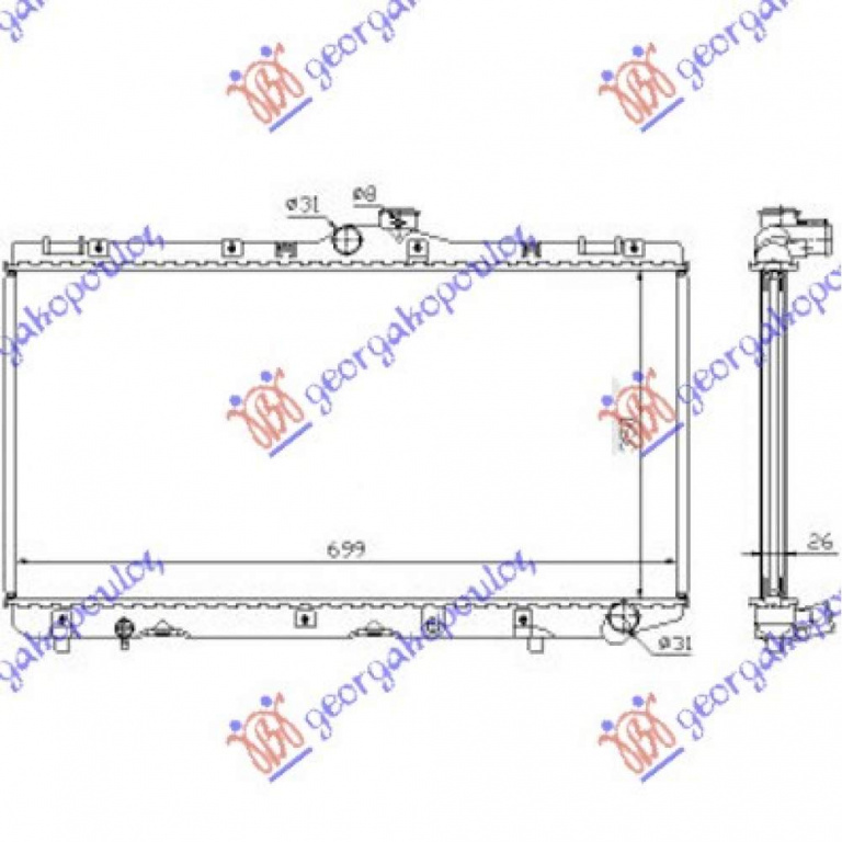 Radiator Apa - Toyota Corolla (E 10) Sdn-S.W. 1992 , 1640015530