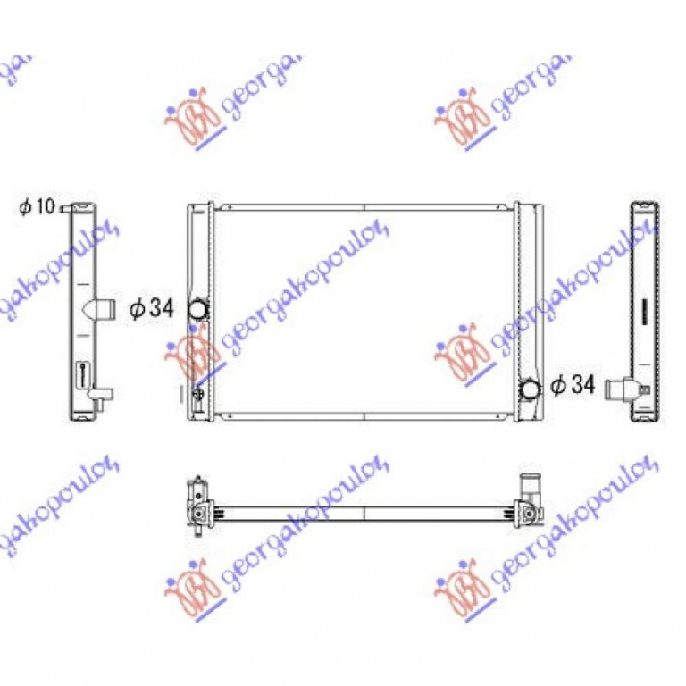Radiator Apa - Toyota Corolla (E 15) Sdn 2007 , 164000n060