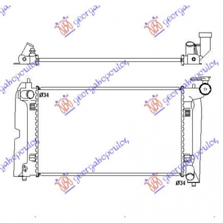 Radiator Apa - Toyota Corolla Verso 2007 , 16400-0d210
