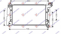 Radiator Apa - Toyota Corolla Verso 2007 , 1640021...